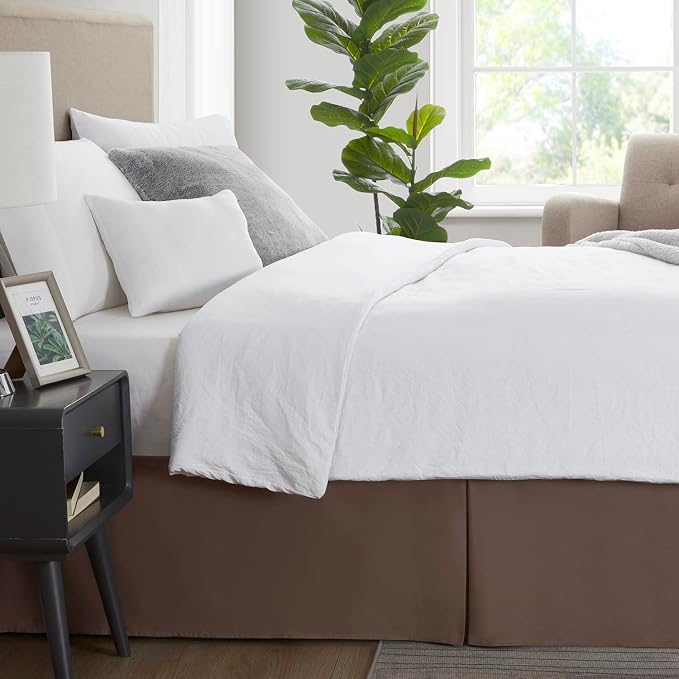Nestl Dark Brown Full Bed Skirt - Image 3