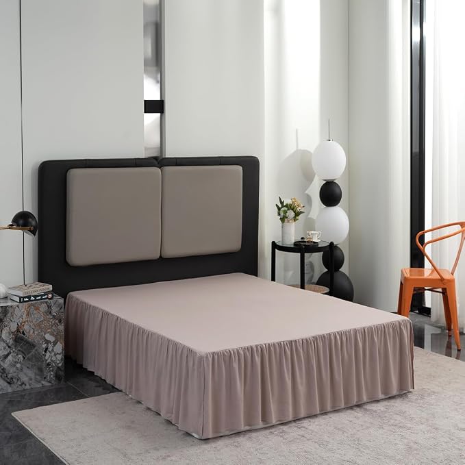 TSUTOMI Bed Skirt Queen Size Ruffled Bed Skirt - Image 7