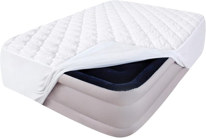 Air Mattress Cover Full Mattress Pad, Thick Quilted Mattress Topper Full by Moonsea