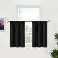 BGment Small Black Curtains for Kitchen Window 36 Inch Length by BGment
