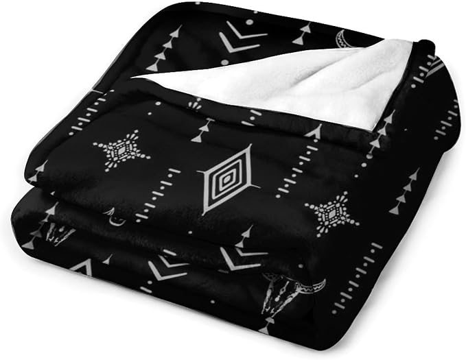 Southwest Blanket, Soft Native Tribal Vintage Abstract Ethnic Pattern Blanket - Image 3
