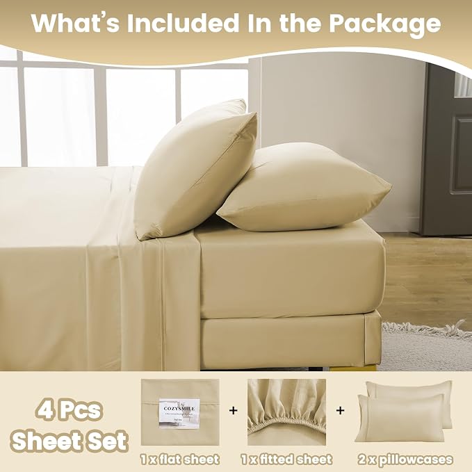 Lightweight Soft California King Sheet Set - Image 5
