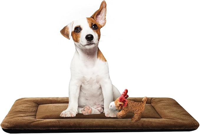 VERZEY Dog Bed, Ultra Soft Faux Fur Dog Crate Pad by VERZEY