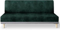 molasofa Leather Like Stretch Futon Slipcover Armless Futon Bed Sofa Cover by Molasofa