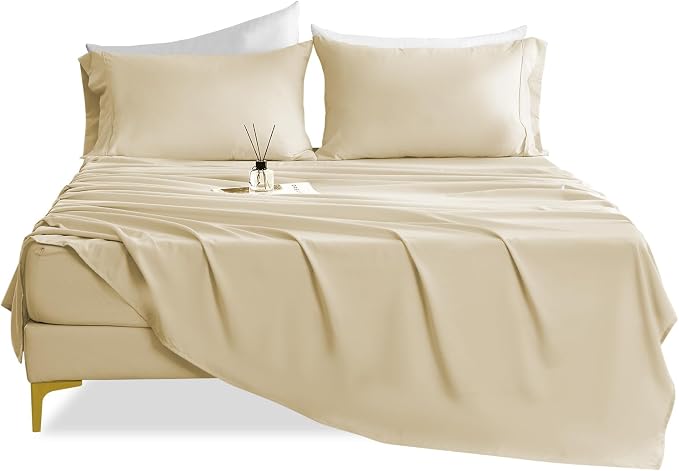 Lightweight Soft California King Sheet Set by COZYSMILE