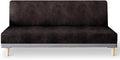 molasofa Leather Like Stretch Futon Slipcover Armless Futon Bed Sofa Cover by Molasofa