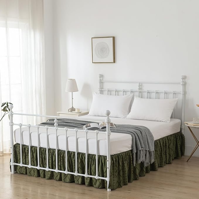 Bed Skirt Queen Size Ruffled Bed Skirt - Image 5