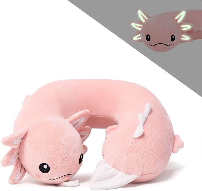 Niuniu Daddy Axolotl Kids Travel Pillow Road Trip Essentials - Image 8