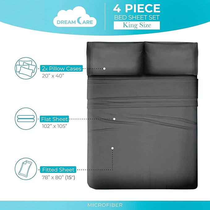 DREAMCARE California King Sheet Sets - Image 4