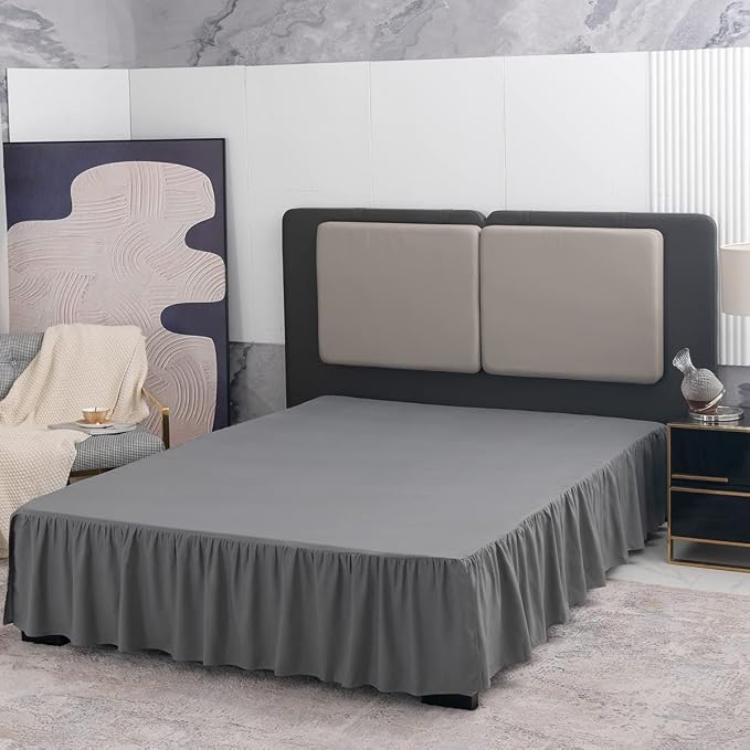 TSUTOMI Bed Skirt Twin Size Ruffled Bed Skirt - Image 2