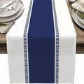 Nautical Striped Table Runner, Modern Dining Table Decor Party by Unknown