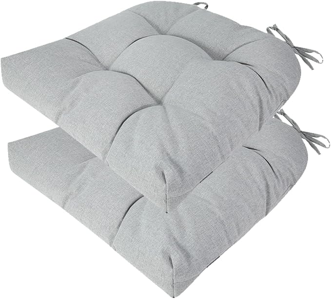 FUNHOME Outdoor Chair Cushions 19 x19 Inch, Water Resistant Tufted Seat by FUNHOME