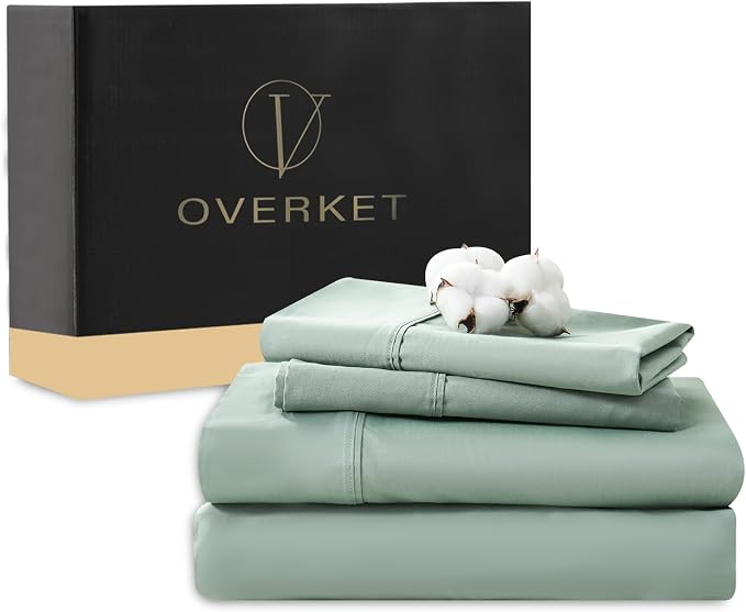 1000 Thread Count Egyptian Cotton Sheets Queen Size Set 4PCS Sateen Weave Soft by overket