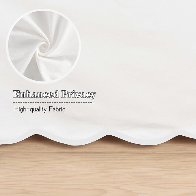 HIG Off-White Chic King Bed Skirt - Image 4