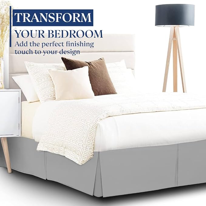 SKY BEDDINGS Luxury Pleated Full Bed Skirt - Image 2
