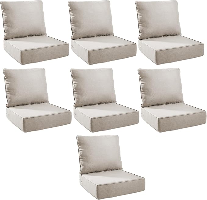 Outdoor Cushion Set for Furniture Patio Furniture, UV Resistant, Water Resistant by PLANNTONNEO