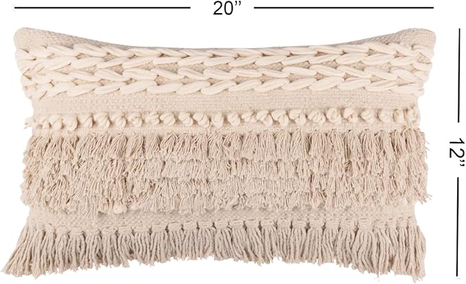 REDEARTH · Boho Textured Throw Pillow Cushion Covers- Lumbar Woven Tufted - Image 6
