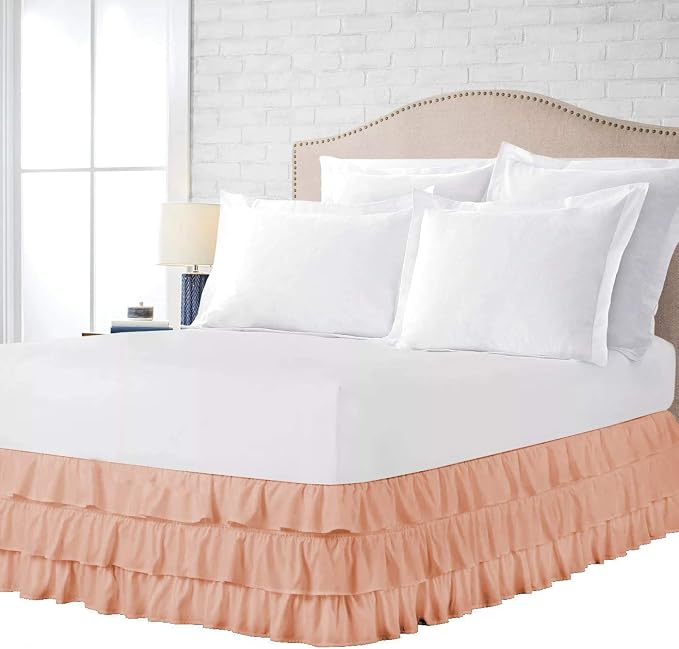 Multi-Ruffle Bed Skirt, Soft Multi Elastic Dust Ruffles - Image 4