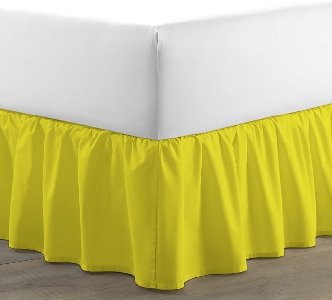 Bed Skirt - Ruffled Bed Skirt 12 Inch Drop Dust Ruffle - Dust Ruffle Bedskirt by Unknown