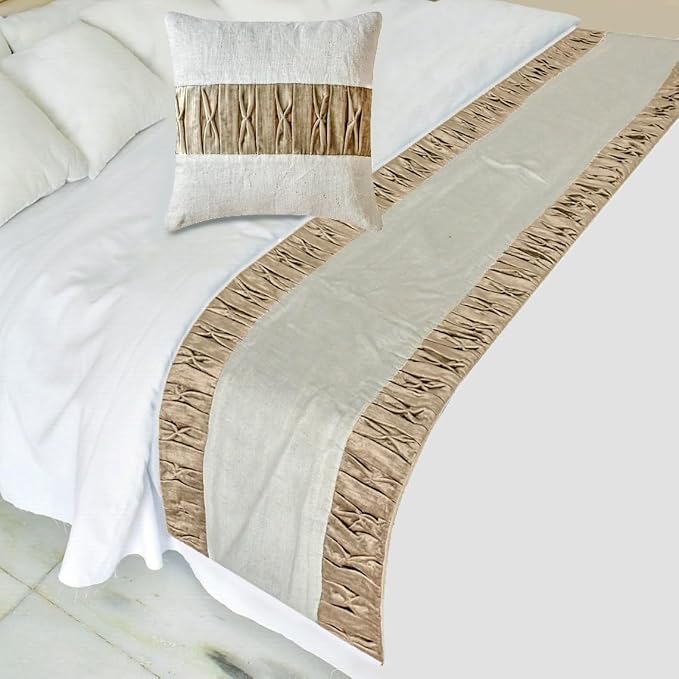 The HomeCentric King/Queen/Twin Brown Luxury Queen 74"x18" Bed Runner by TheHomeCentric