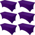 6-Pack Premium Purple Spandex Tablecloths by DailySet