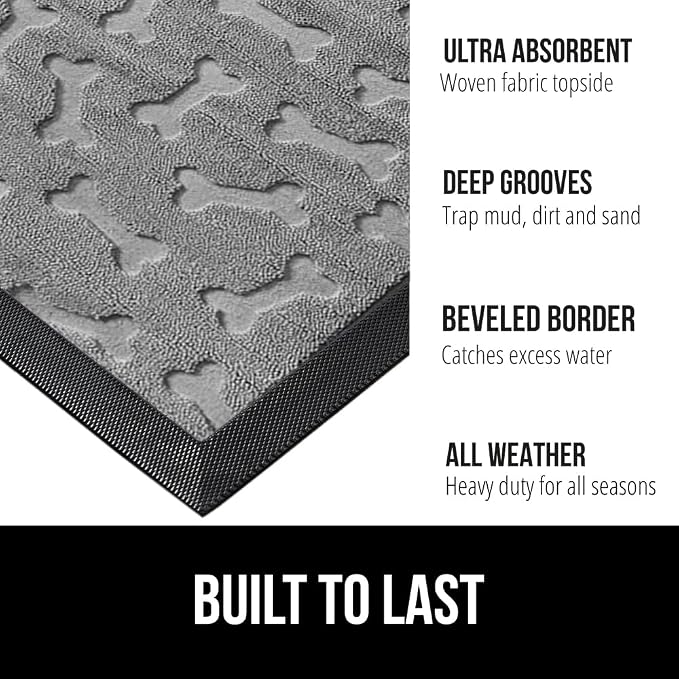 GORILLA GRIP 100% Waterproof All-Season WeatherMax Doormat, US Designed Natural - Image 2