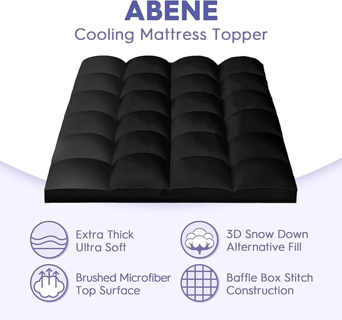 ABENE Mattress Topper Full for Back Pain Relief, Extra Thick Mattress Pad - Image 2