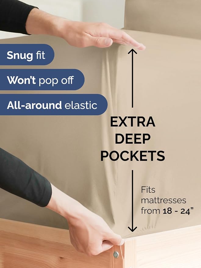 Extra Deep Pocket Cal King Sheets - Image 3