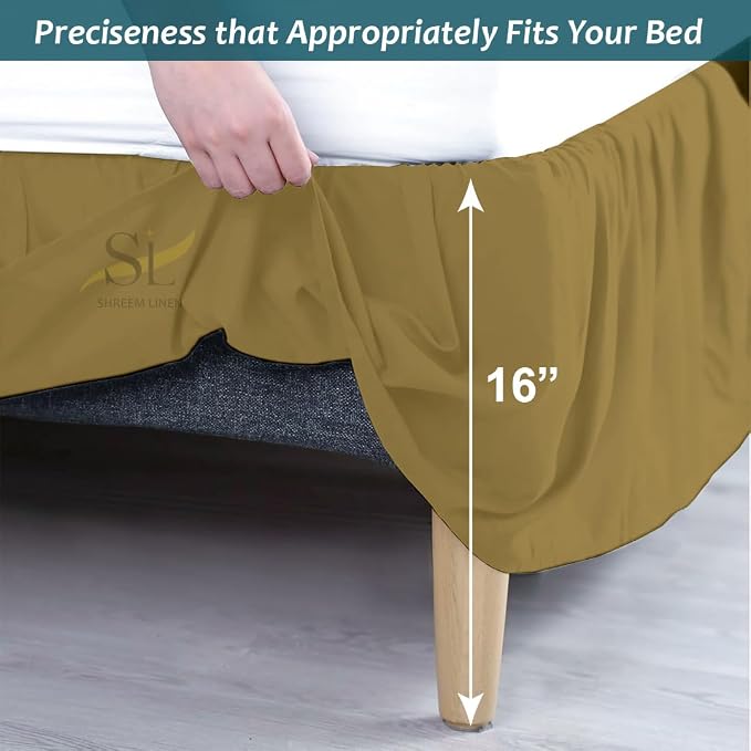 Shreem Linen Ruffled Bed Skirt - Image 4