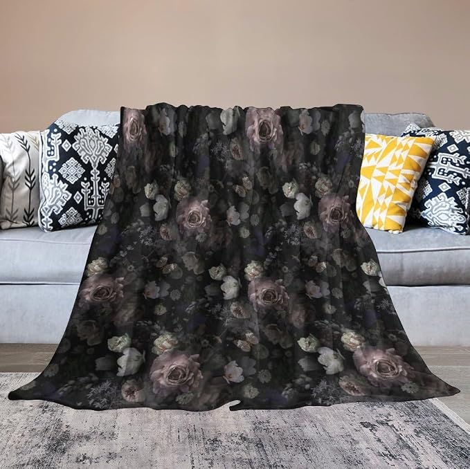Vintage Gothic Floral Blanket - Image 6