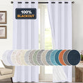 PrinceDeco 100% Blackout Linen Textured Curtains by PrinceDeco