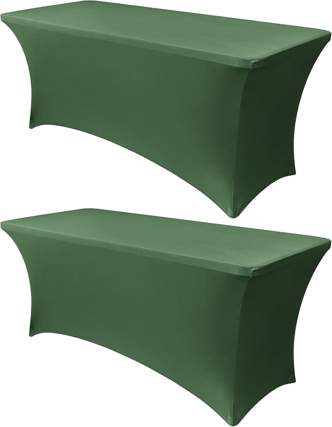 Obstal 6ft Blackish Green Stretch Spandex Table Cover by Obstal