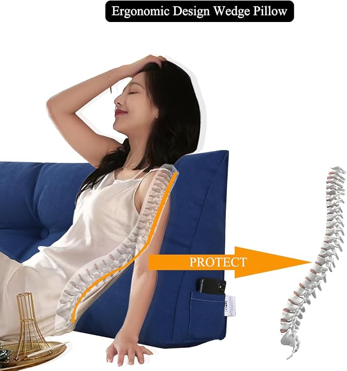 SAMTY Triangular Wedge Pillow headboard Full Size - Image 5