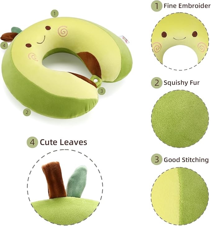 Niuniu Daddy Neck Pillow for Kids Teen Toddlers, Travel Accessories for Airplane - Image 4