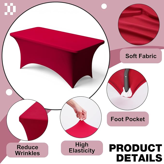 Trlyc 1 Pack 4FT Spandex Table Cloth - Image 3