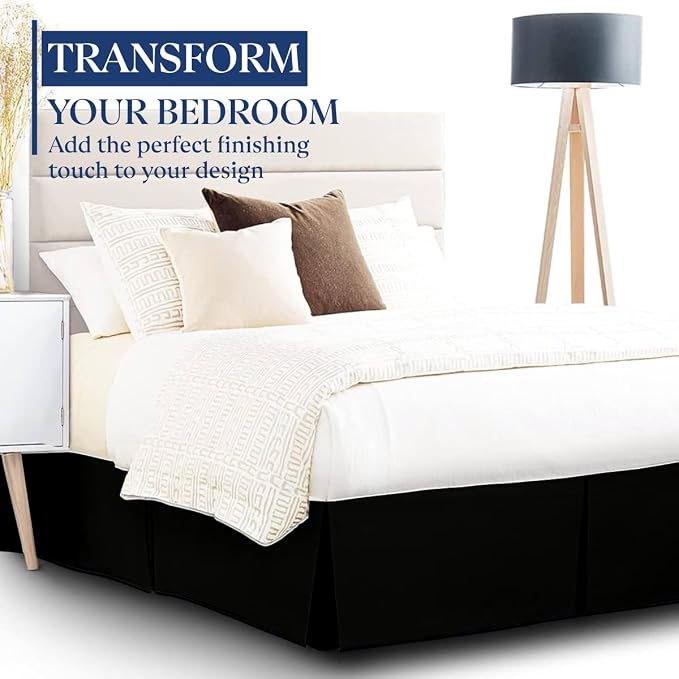 SKY BEDDINGS Luxury Pleated Full Bed Skirt - Image 2
