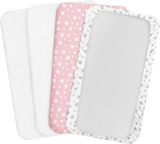 Pack and Play Sheets & Waterproof Terry Pack N Play Mattress Protector Pad - Image 6