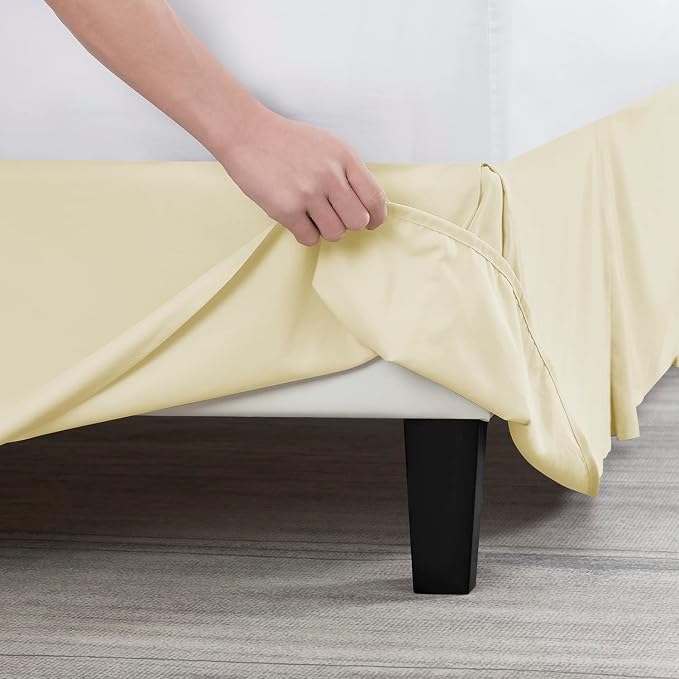 Nestl Vanilla Yellow Twin XL Bed Skirt - Image 5
