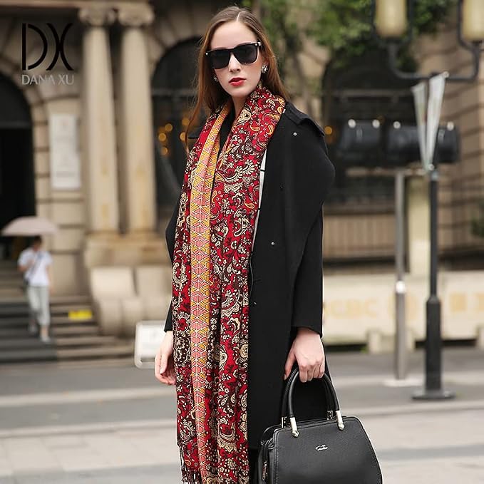 DANA XU 100% Merino Wool Pashmina Shawl - Image 8