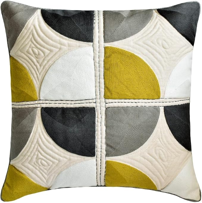 The HomeCentric King/Queen/Twin Yellow & Grey Luxury Full 68"x18" Bed Runner - Image 5