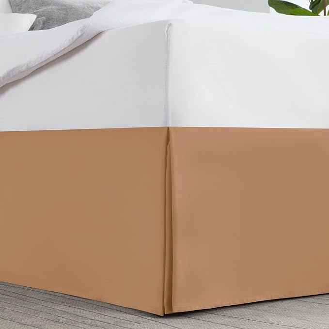 Nestl Light Brown Bed Skirt Cal King Size - Image 2