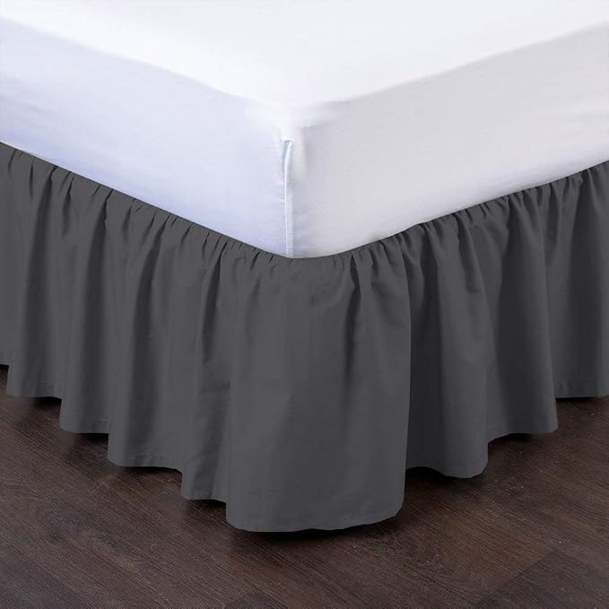 Ruffled Bed Skirt 12 Inch Drop Dust Ruffle by Unknown
