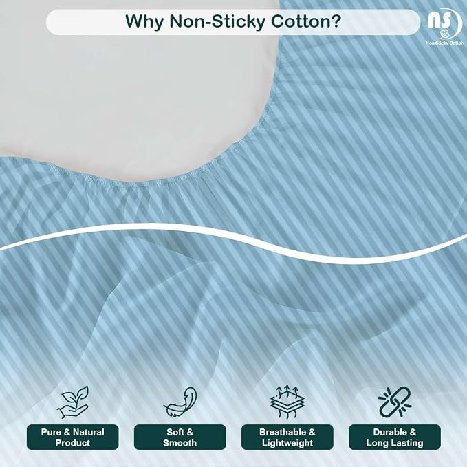 NON Sticky cotton Full Size Sleeper Sofa Sheets, 4 Piece Egyptian Cotton Bed - Image 4