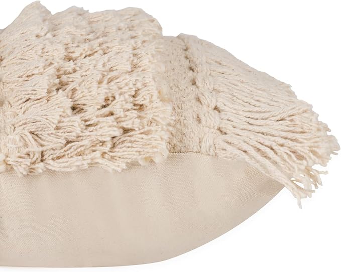 REDEARTH · Boho Textured Throw Pillow Cushion Covers- Lumbar Woven Tufted - Image 5