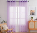 PI Sheer Curtains with Eyelets, Hazy Voile Textured, Elegant Window Treatment by PI