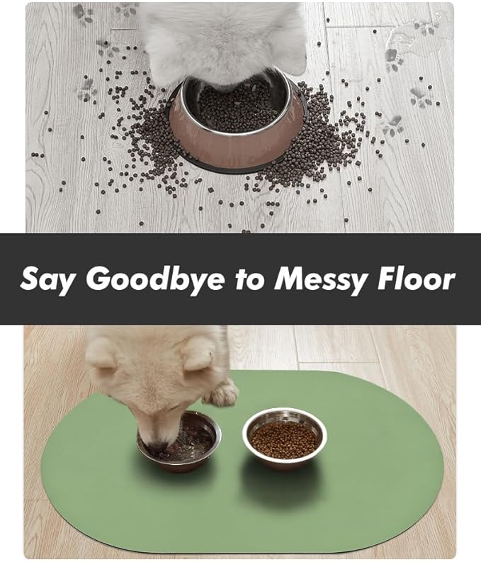 Absorbent Dog Food Mat-Dog Mat for Food and Water Bowl, Quick Dry Pet Food Mat - Image 3