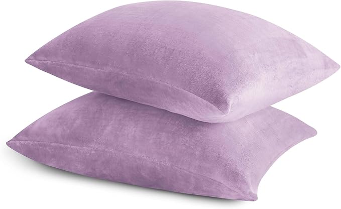 BEDELITE Flannel Pillow Cases Queen Size Set of 2, Super Soft Fleece Pillowcases - Image 9
