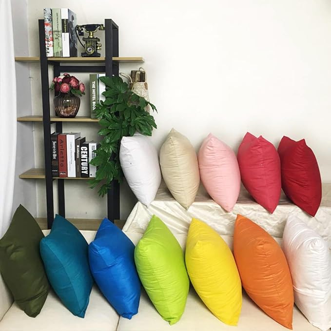 4-Pack 100% Cotton Comfortable Solid Decorative Throw Pillow Case, Thmyo Square - Image 5