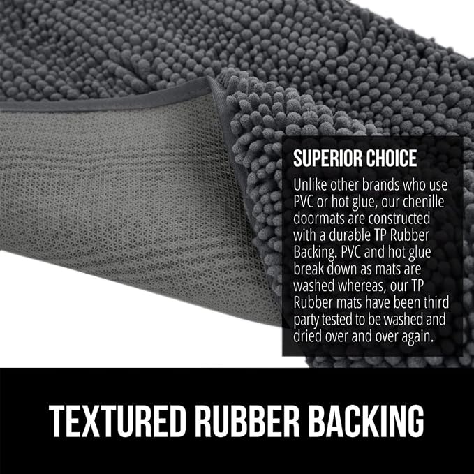 GORILLA GRIP SOAKSTOPPER Dog Door Mat, 36x24 Machine Washable Rug Absorbent - Image 5