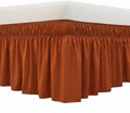 MEILA Wrap Around Bed Skirt Three Fabric Sides Elastic Dust Ruffled 18 Inch by MEILA